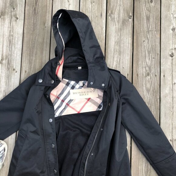 RARE Burberry Novacheck Jacket 3 in 1 - Jacket, Vest, Bomber Size 8 Black - Picture 9 of 16